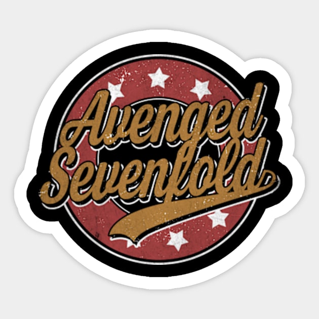 Personalized Name Avenged Vintage Circle Limited Edition Sticker by ElinvanWijland birds